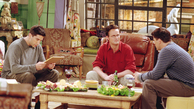 David Schwimmer, Matthew Perry, Matt LeBlanc on Friends