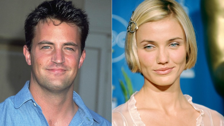 A split image of Matthew Perry and Cameron Diaz