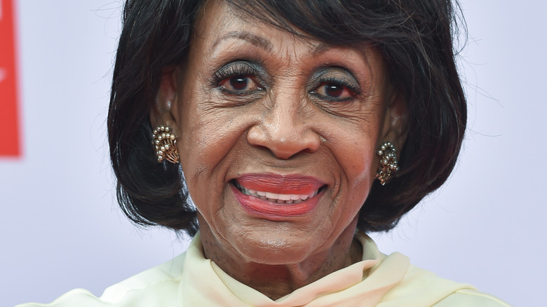 Maxine Waters smiling for cameras