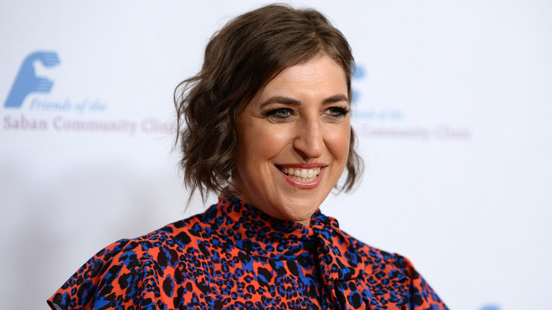 Mayim Bialik on the red carpet