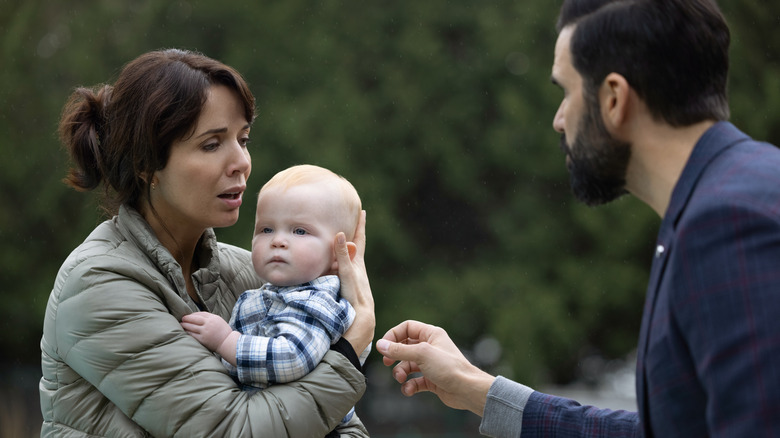 Aunt Angela with baby in The Bad Seed Returns