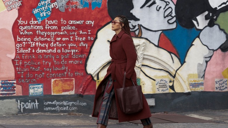 Meagan Good walking through Harlem in "Harlem"