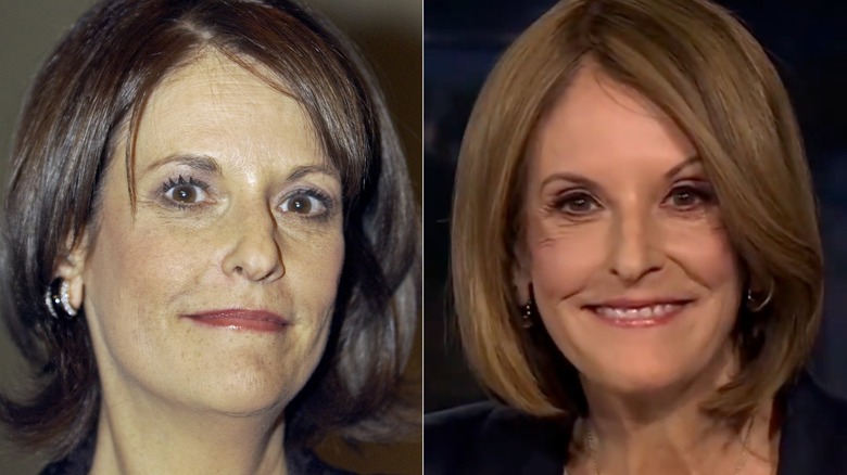 Gloria Borger in 2004 and Gloria Borger in 2024