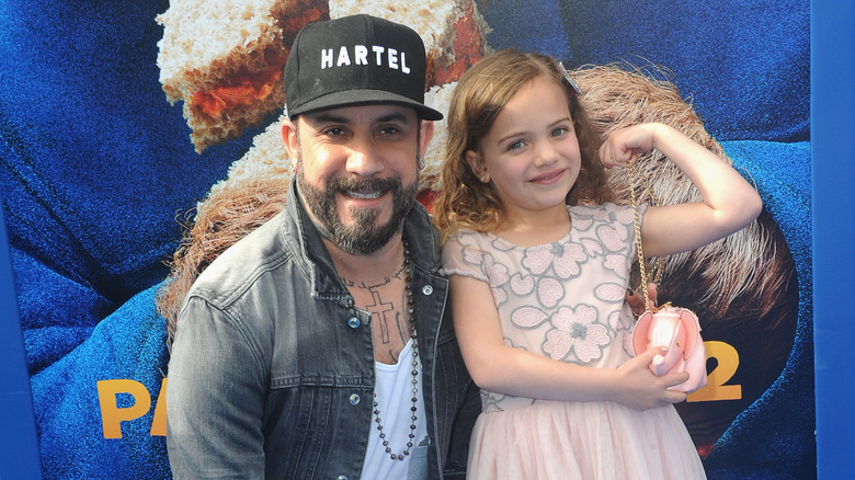 aj mclean with daughter