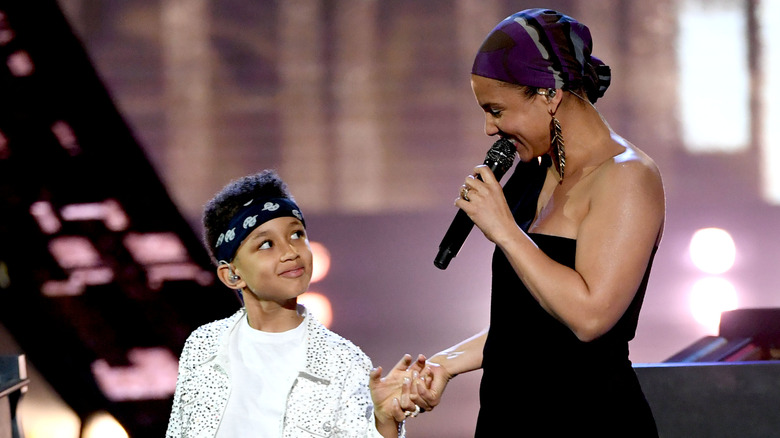 Alicia Keys and Egypt Dean at iHeartRadio Awards 