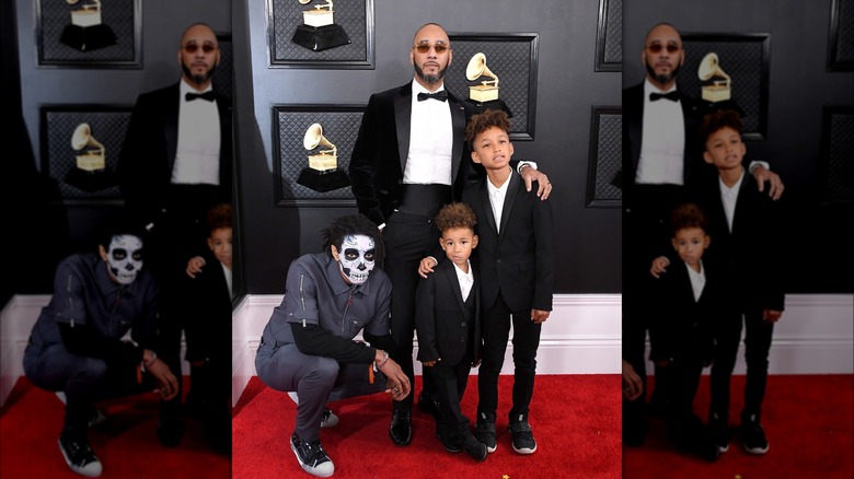 Swizz Beatz with Prince Dean, Genesis Dean, and Egypt Dean