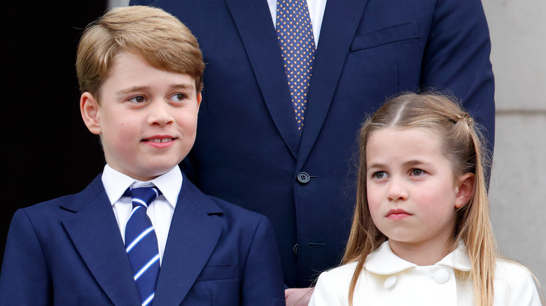 George and Charlotte on the balcony 