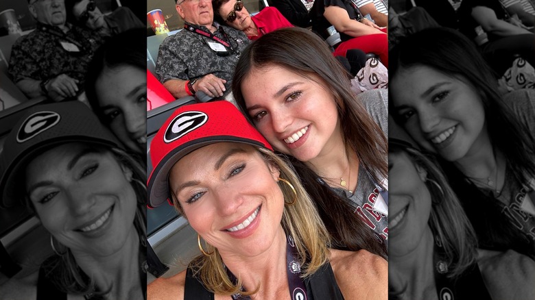 Amy Robach and Annalise at Georgia Bulldogs game