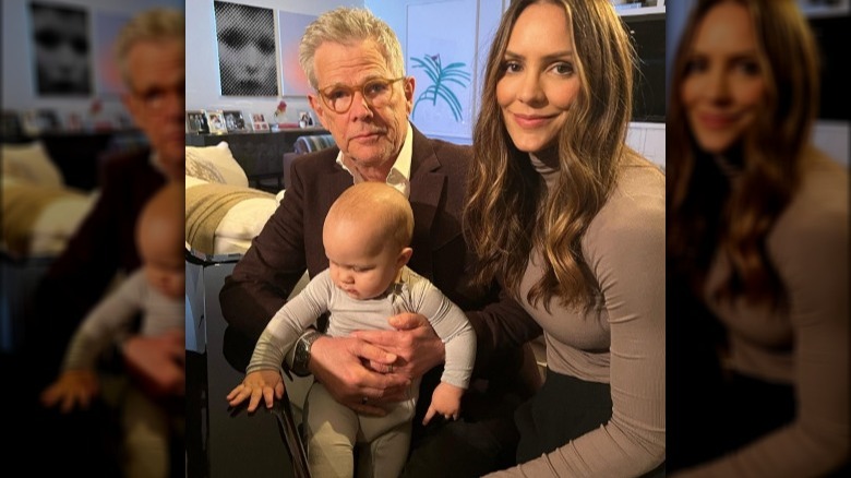 David Foster with wife and son