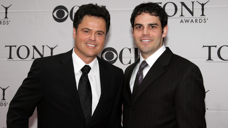 Donny Osmond and Don Jr. smiling