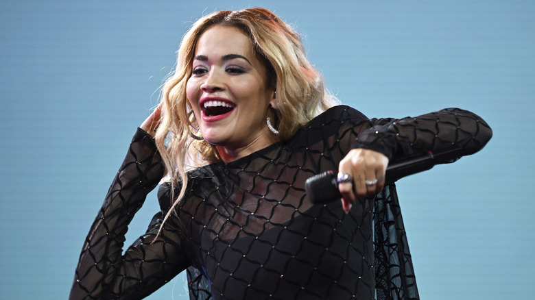 Rita Ora performing on stage