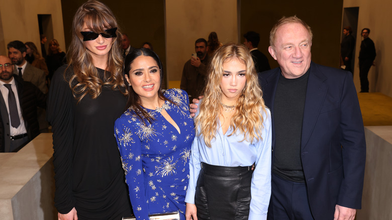 François-Henri Pinault and Salma Hayek with daughters