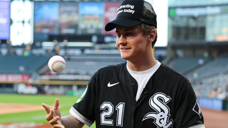 Cole Bennett playing baseball