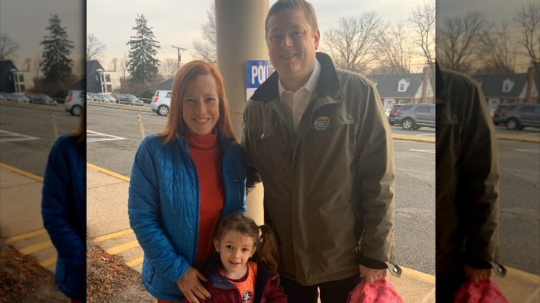 Jen Psaki, Gregory Mecher, and their daughter 