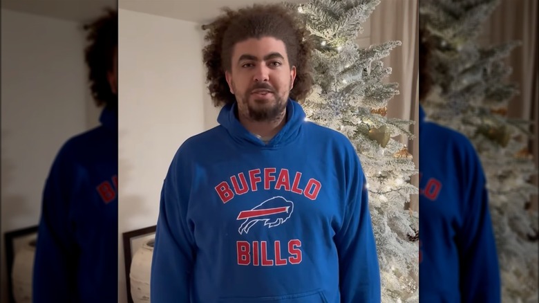 Jack Cameron in Bills sweatshirt 