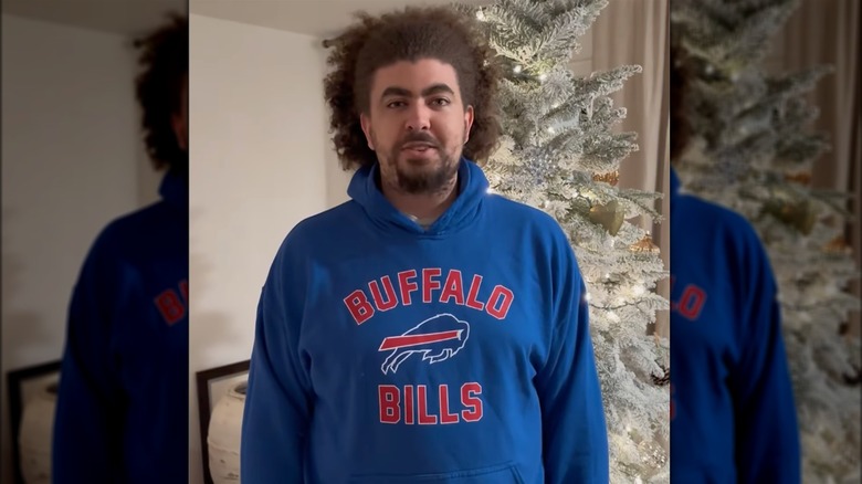 Jack Cameron in Bills sweatshirt