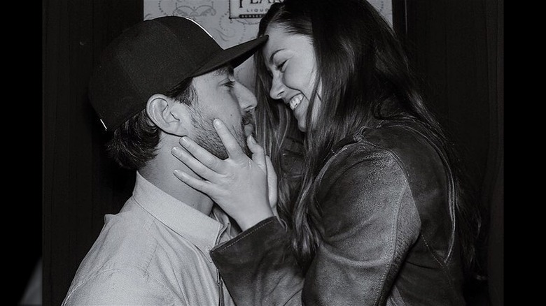 Black and white pic of Merritt Patterson and JR Ringer