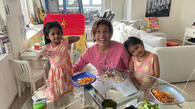 Hoda Kotb with daughters at home