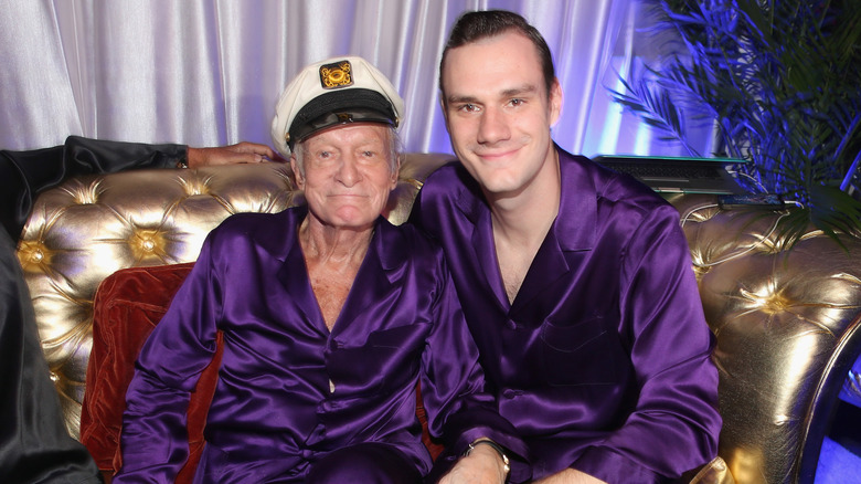 Hugh Hefner and Cooper Hefner