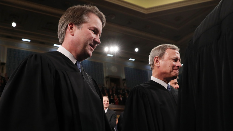 Justices Brett Kavanaugh and John Roberts