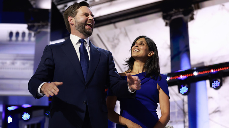 J.D. Vance with wife Usha at RNC