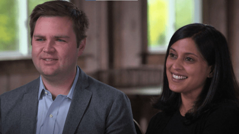 J.D. Vance smiling with wife Usha Vance 