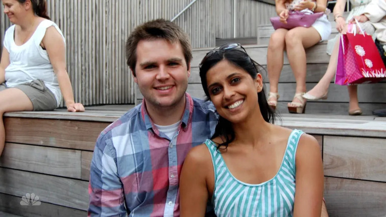 J.D. Vance smiles with wife Usha Vance 