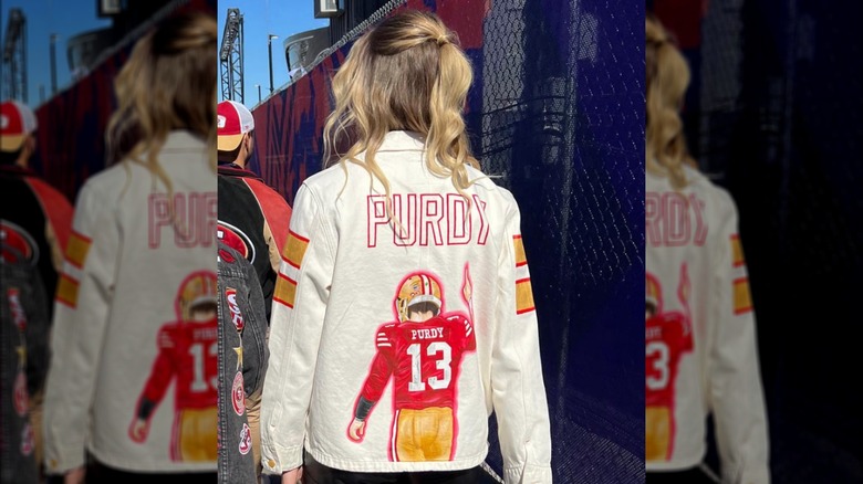 Jenna Purdy in a Brock Purdy jacket