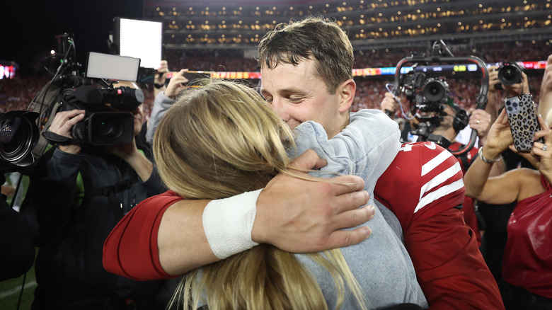 Brock Purdy hugs Jenna Brandt