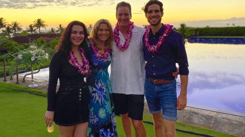 Vanna White poses with John Donaldson and her kids