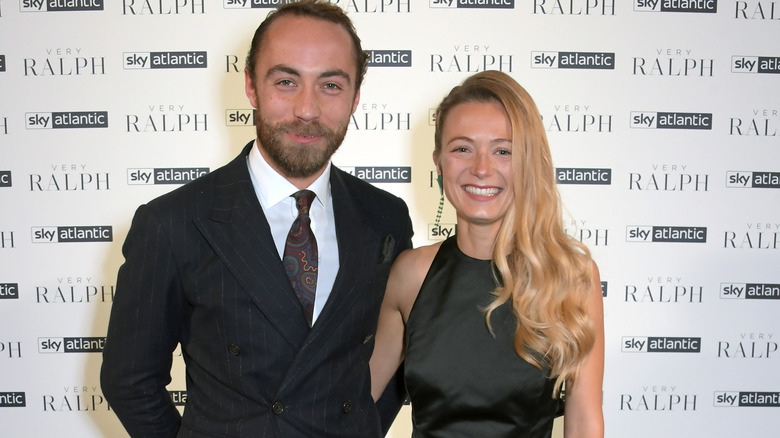 Alizee Thevenet and James Middleton smiling