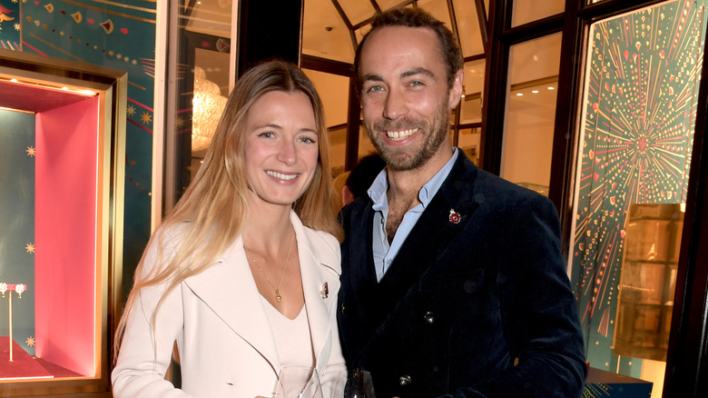 Alizee Thevenet and James Middleton smiling