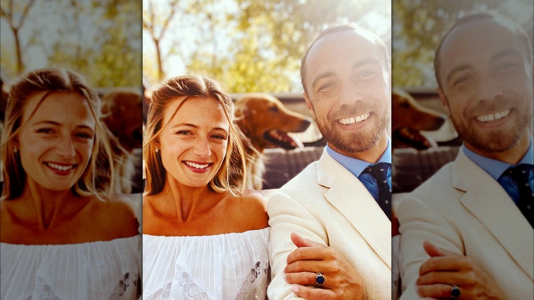 Alizee Thevenet and James Middleton smiling