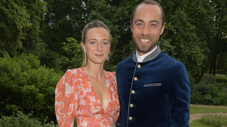 Alizee Thevenet and James Middleton smiling