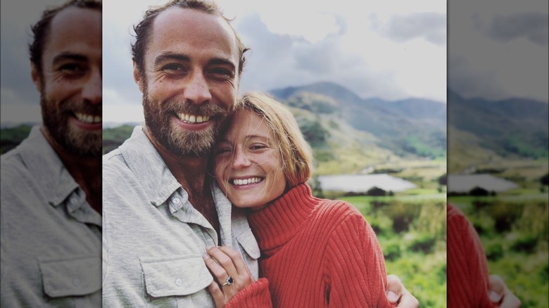 Alizee Thevenet and James Middleton smiling