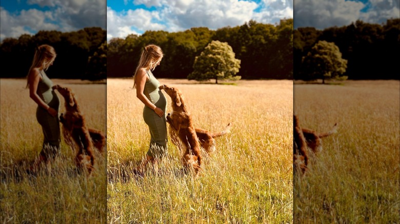 Alizee Thevenet with her dog