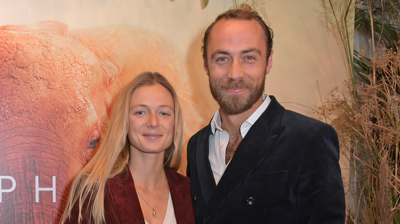 Alizee Thevenet and James Middleton smiling