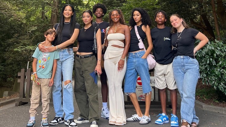 Ming Lee Simmons with her family in Japan