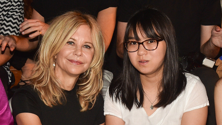 Daisy True and Meg Ryan posing together