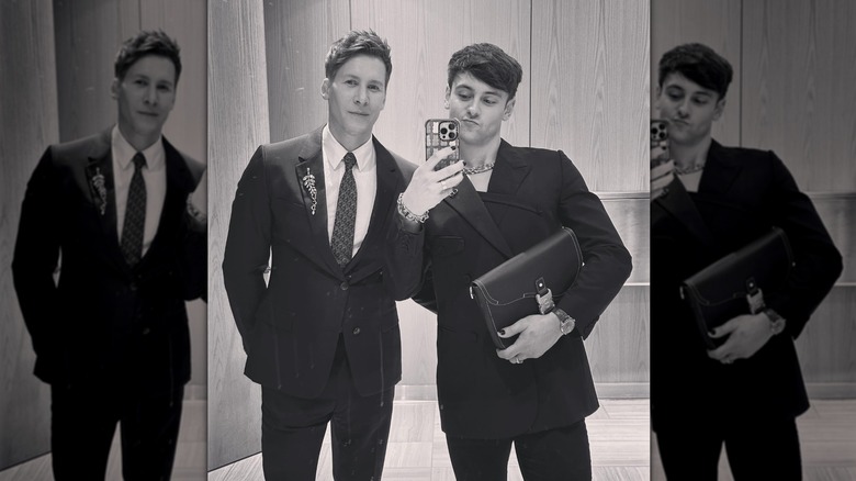 Dustin Lance Black & Tom Daley mirror selfie