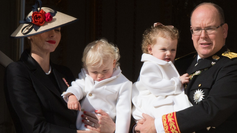 The Monégasque royal family at event