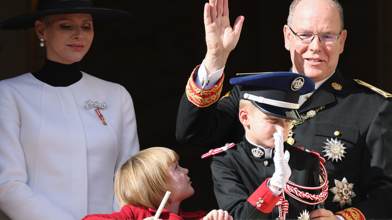 The Monégasque royal family at event