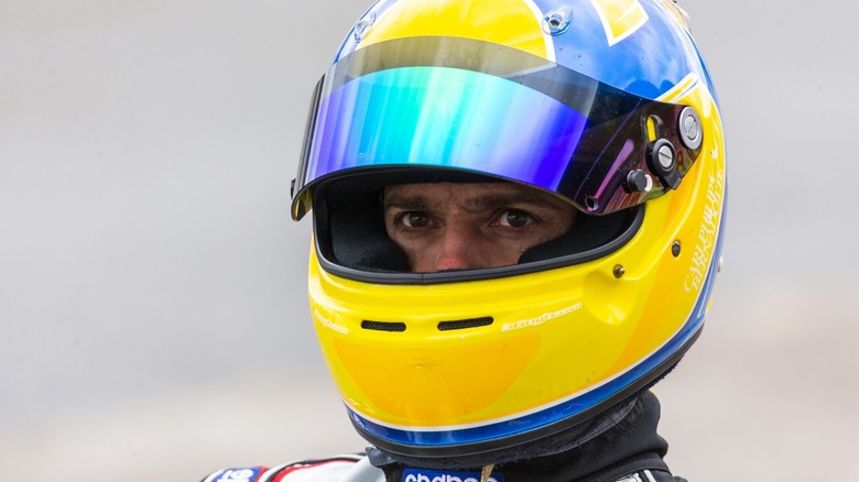 Prince Carl Philip in a racing helmet