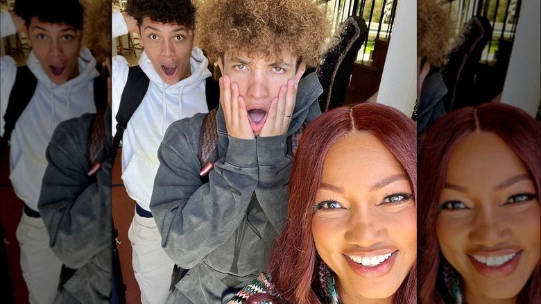 Garcelle Beauvais, Jax, and Jaid in a selfie