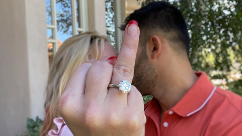 Sam Asghari and Britney Spears engagement ring