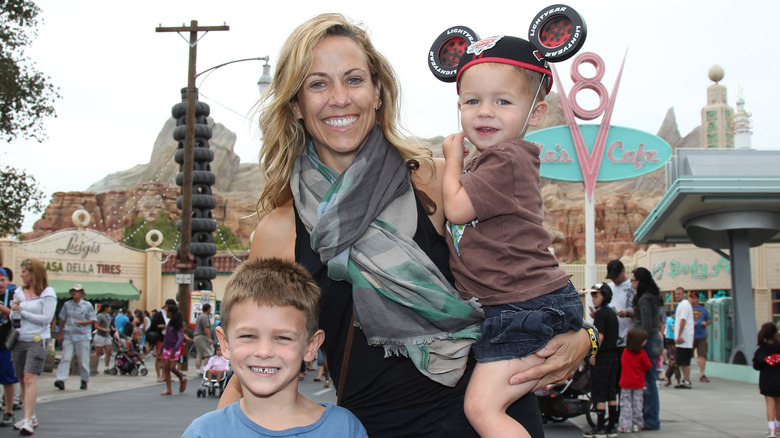 Sheryl Crow and sons at Disney