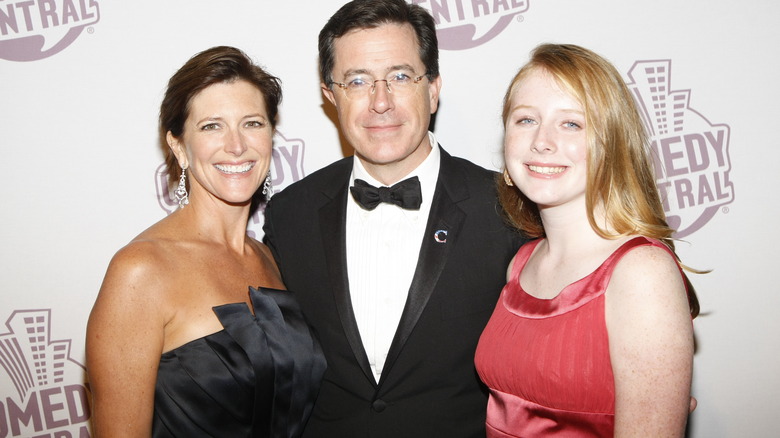 Stephen, Madeleine, and Evelyn McGee-Colbert smiling