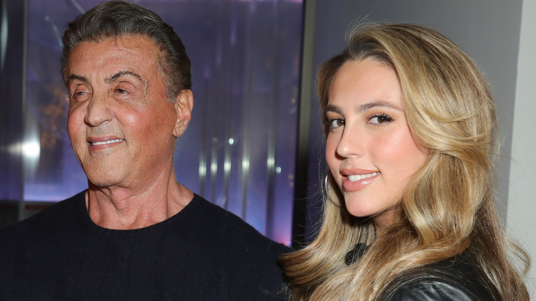 Sylvester Stallone and Sophia Stallone