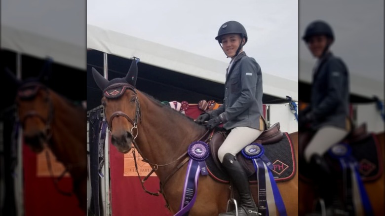 Quintyn Baeumler riding his horse