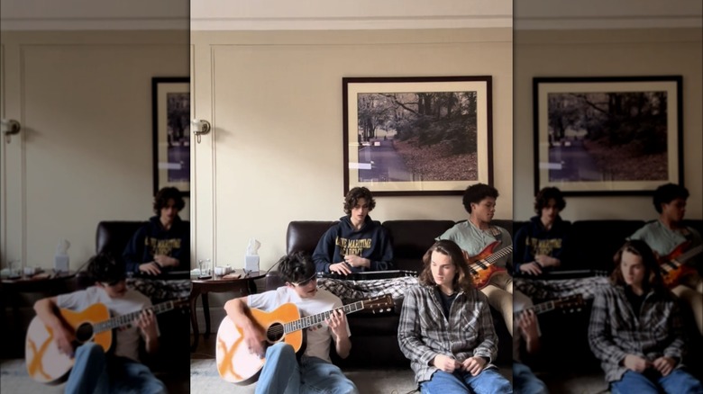 Toby Cohen jamming out with friends